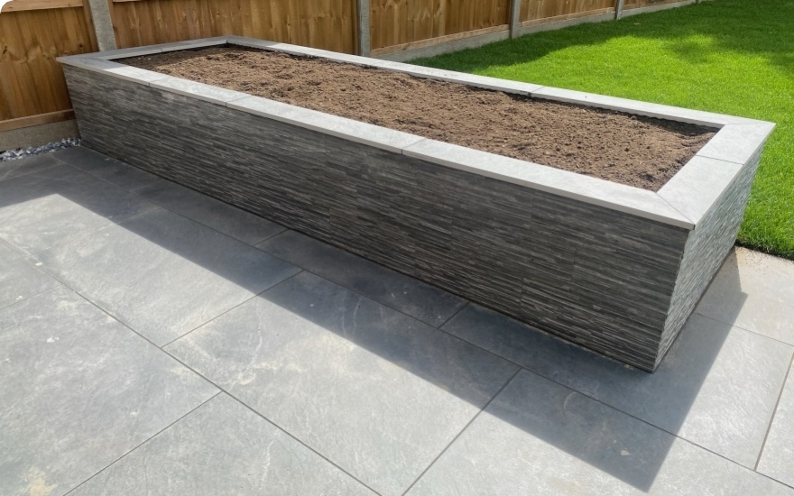 Creation Cladded planters in Reading designed on 10/01/2023