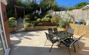 Wooden cladded retaining walls