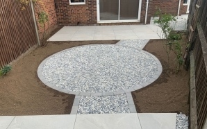 Decorative gravel pathways