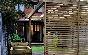 Screened pergola